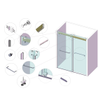 CDS13, DOUBLE SLIDING, SOFT-CLOSE , SLIDING SHOWER DOOR